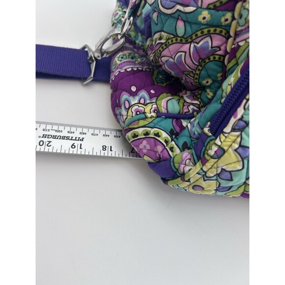 Vera Bradley Grand Traveler Heather Purple Paisley Weekender Large Overnight Bag - Picture 9 of 12
